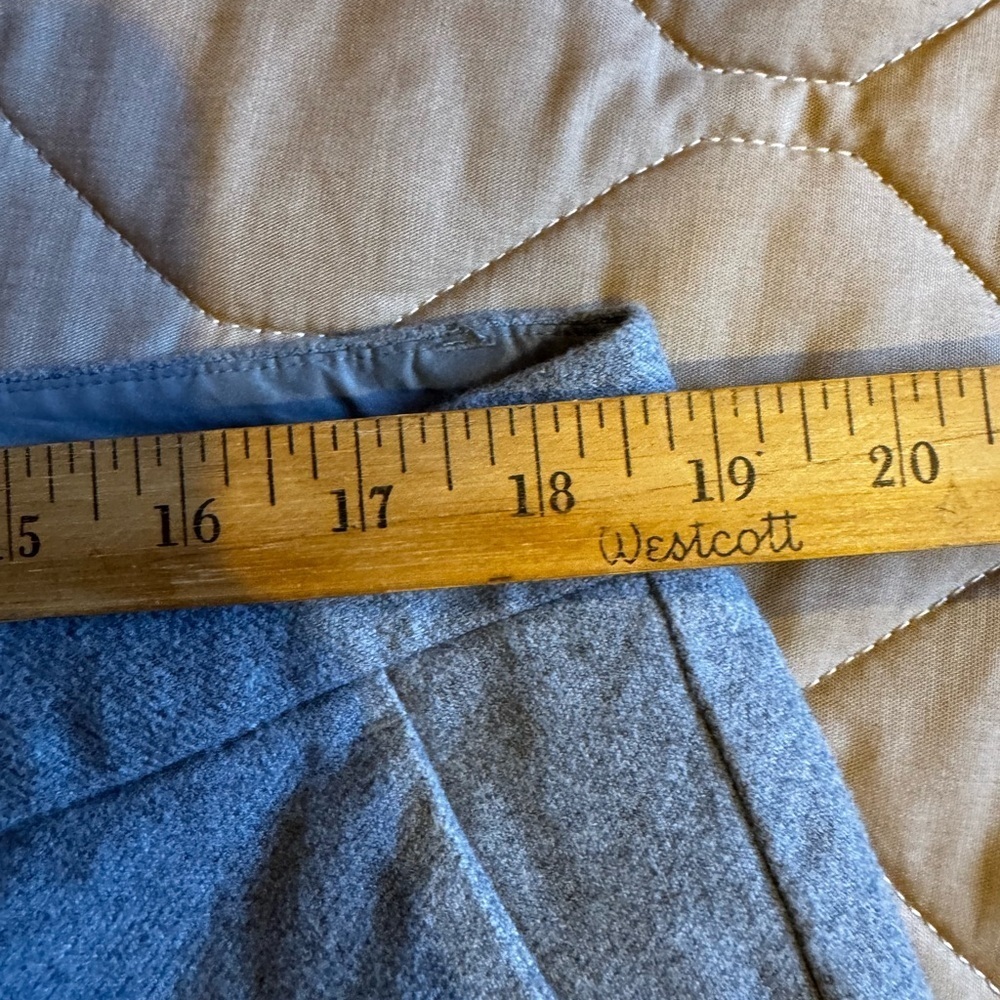 LL Bean Pants Classic Fit Cotton Tweed Flat Front Gray Straight Leg Women’s 18 - Picture 11 of 16